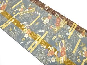 花筏模様織り出し袋帯